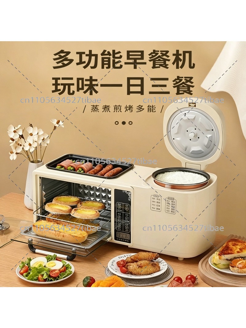 Hot Pot Electric - 4-in-1 ontbijtmachine, elektrische oven, broodrooster, sandwichmaker,