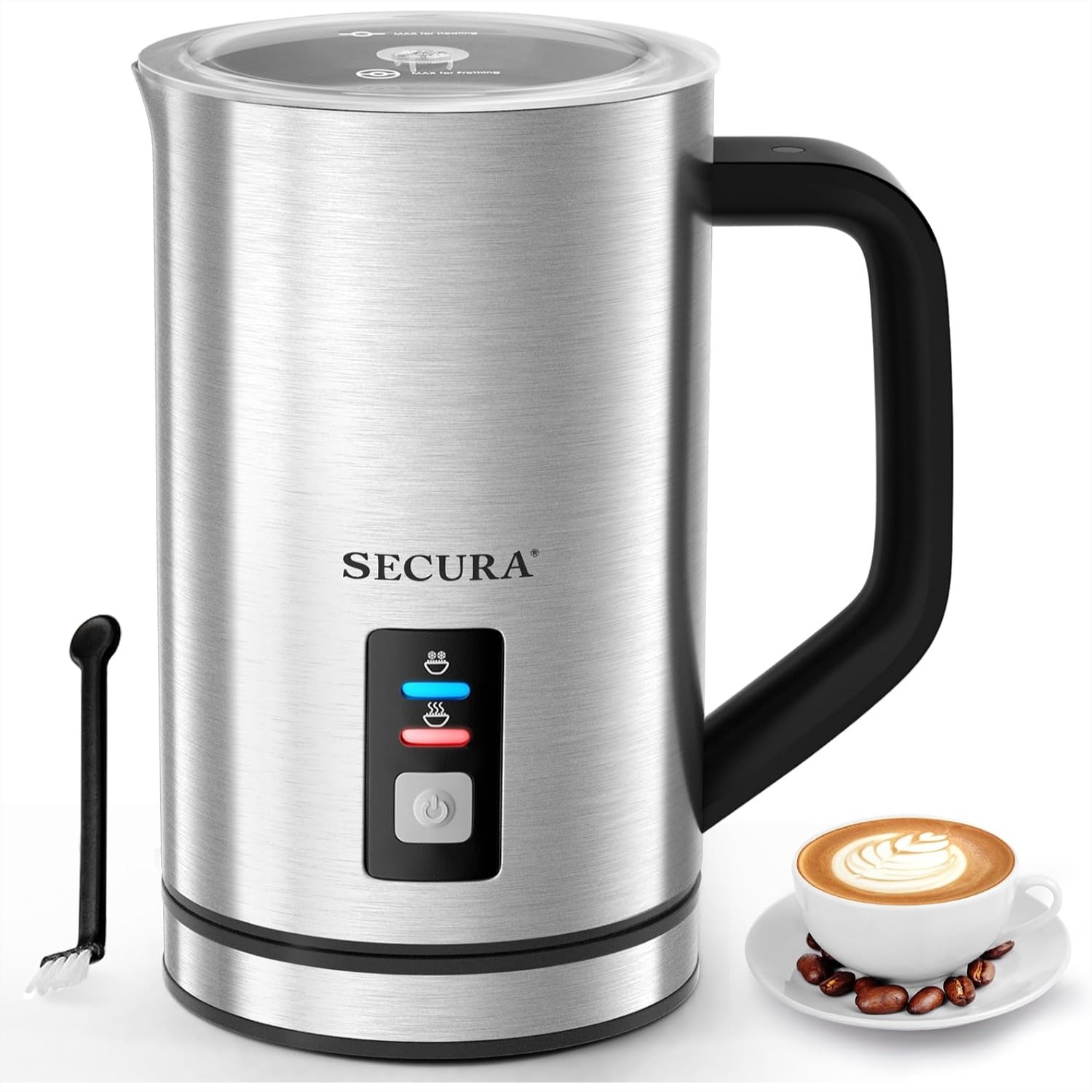 Milk Frother Automatic - Elektrische Melkopschuimer RVS 8.4oz Automatische Hete