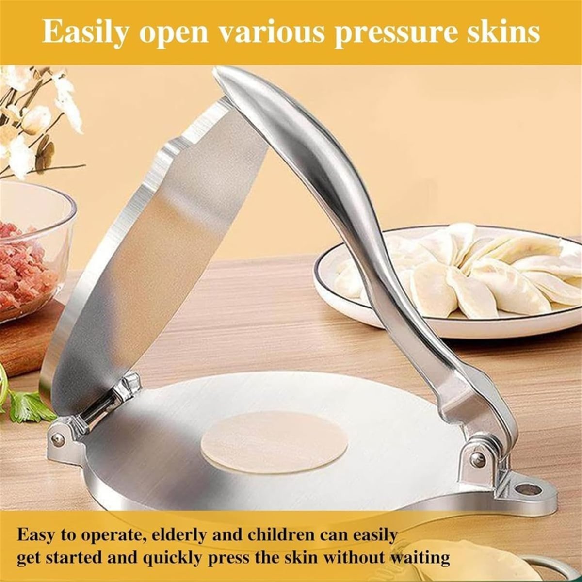 Tortilla Press Cast - A20I Pers van aluminiumlegering voor tortilla's,