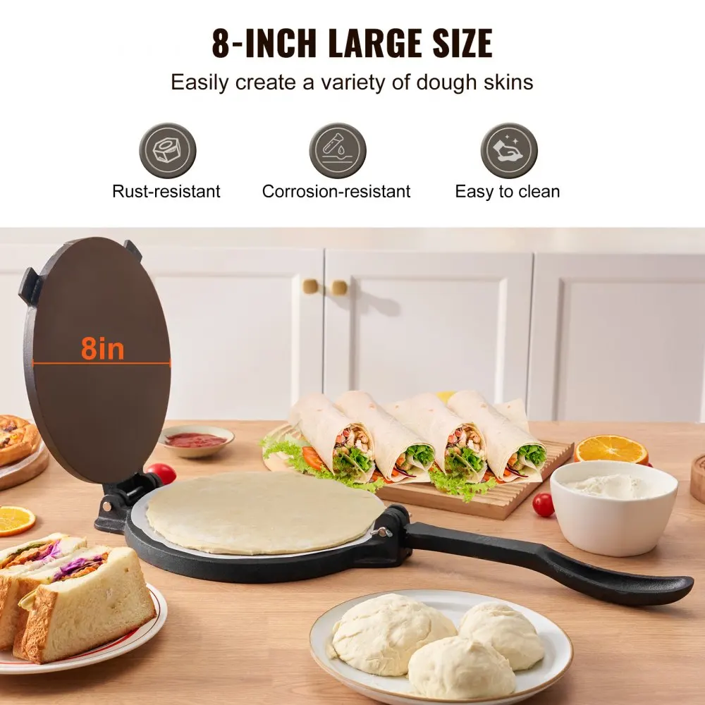 Tortillapers 8 inch en gietijz - Tortilla Press Cast recensie en prijs