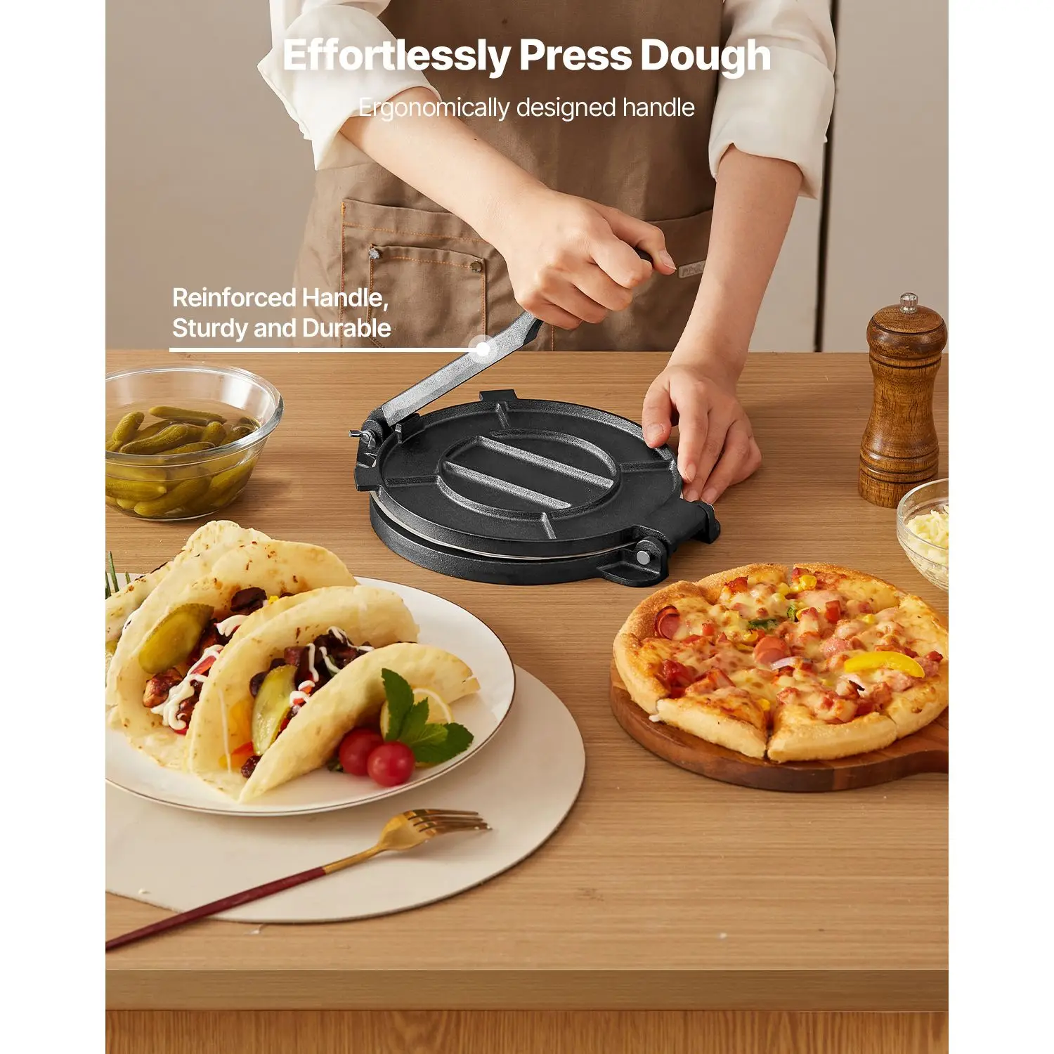 Tortillapers, 10 inch gietijze - Tortilla Press Cast recensie en prijs
