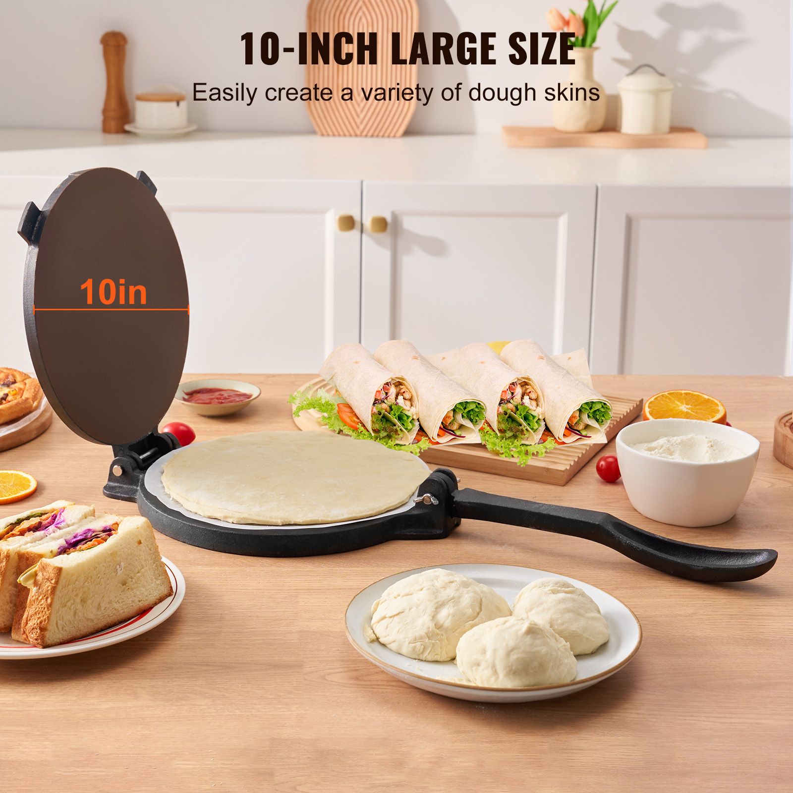 Tortillapers, 10 inch tortilla - Tortilla Press Cast recensie en prijs